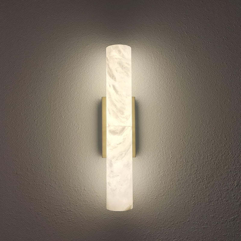 Alabaster Round Tube Wall Sconce