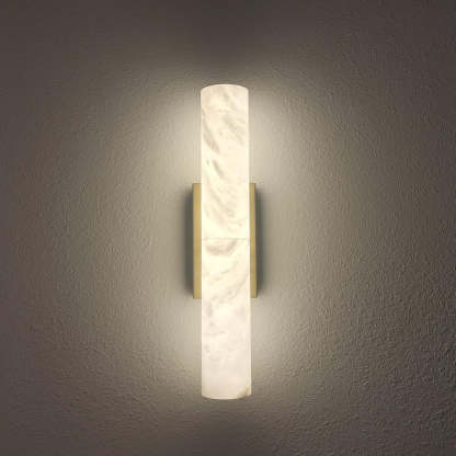 Alabaster Round Tube Wall Sconce