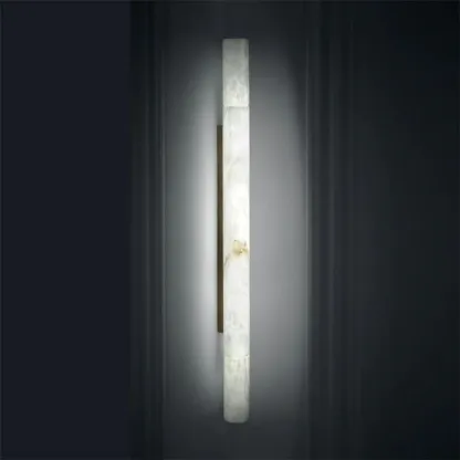 Alabaster Round Tube Wall Sconce