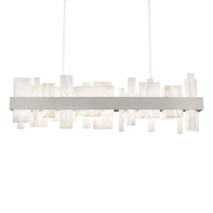 Acropolis 46in LED Linear Alabaster Chandelier-chandeliers for dining room,chandeliers for stairways,chandeliers for foyer,chandeliers for bedrooms,chandeliers for kitchen,chandeliers for living room-winglightingus