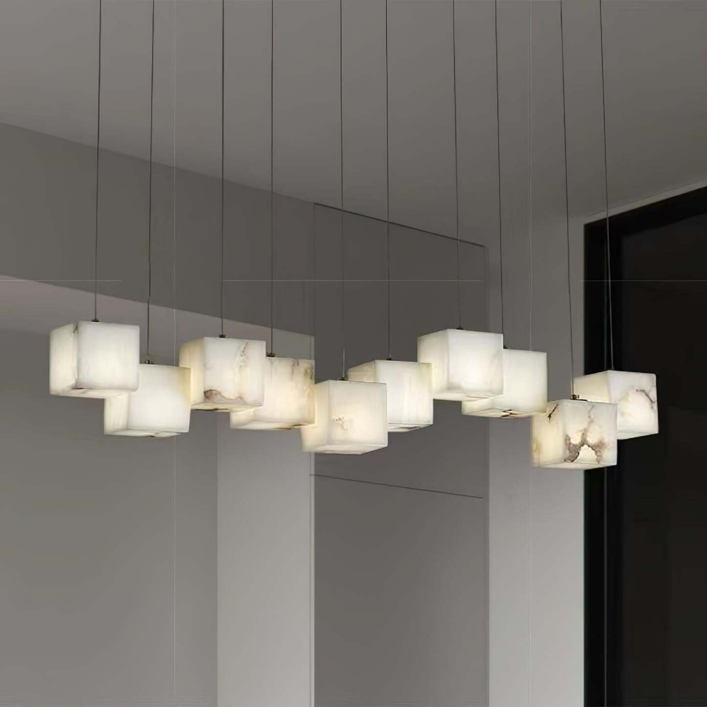 Alabaster Box Linear Chandelier-winglightingus