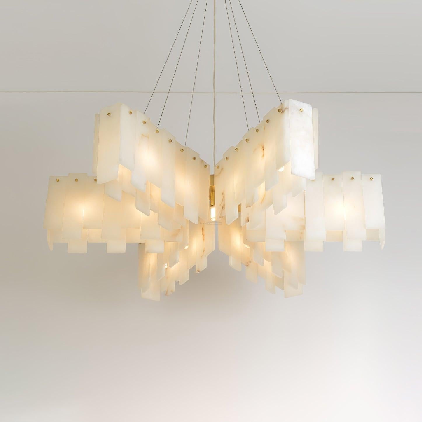 Alabaster Cascade Tiered Chandelier 27.6-winglightingus
