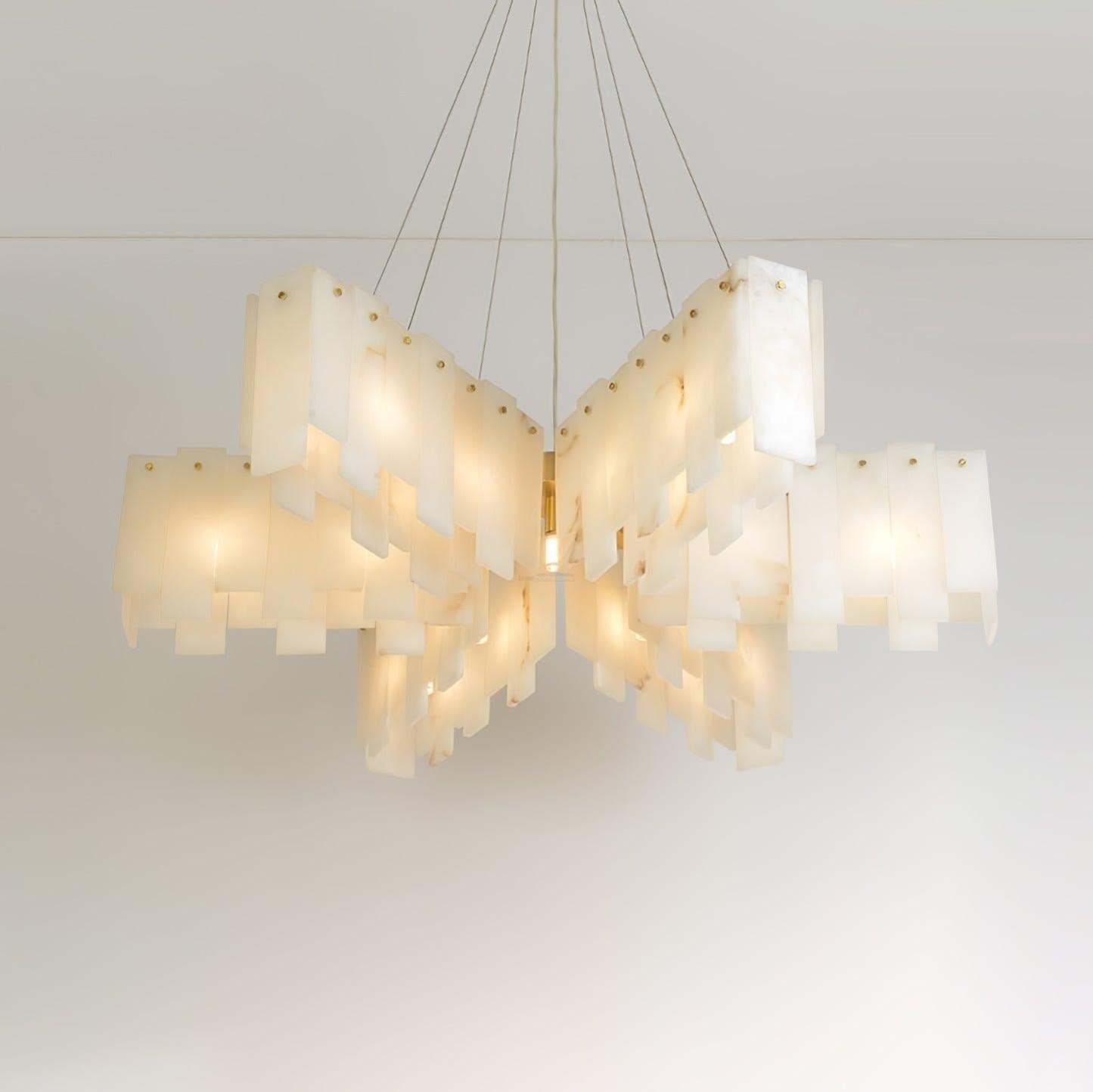Alabaster Cascade Tiered Chandelier 27.6-winglightingus
