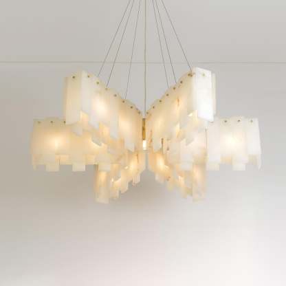 Alabaster Cascade Tiered Chandelier 27.6-winglightingus
