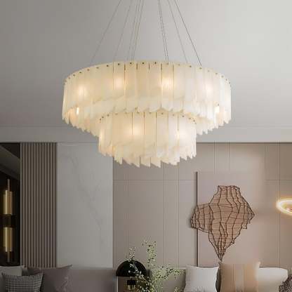 Alabaster Cascade Tiered Chandelier 27.6-winglightingus