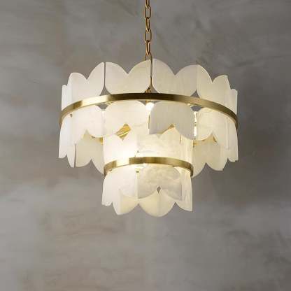 Alabaster Cloudscape Chandelier with 1/2 layer-winglightingus