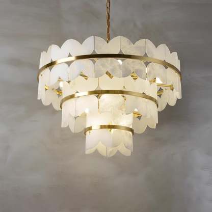 Alabaster Cloudscape Chandelier with 1/2 layer-winglightingus