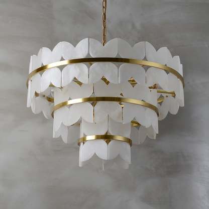 Alabaster Cloudscape Chandelier with 1/2 layer-winglightingus
