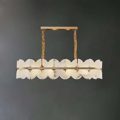 Alabaster Cloudscape Chandelier with 1/2 layer-1 layer Long L 39.4" x W 13.8" x H 8.7" / L 100cm x W 35cm x H 22cm-winglightingus