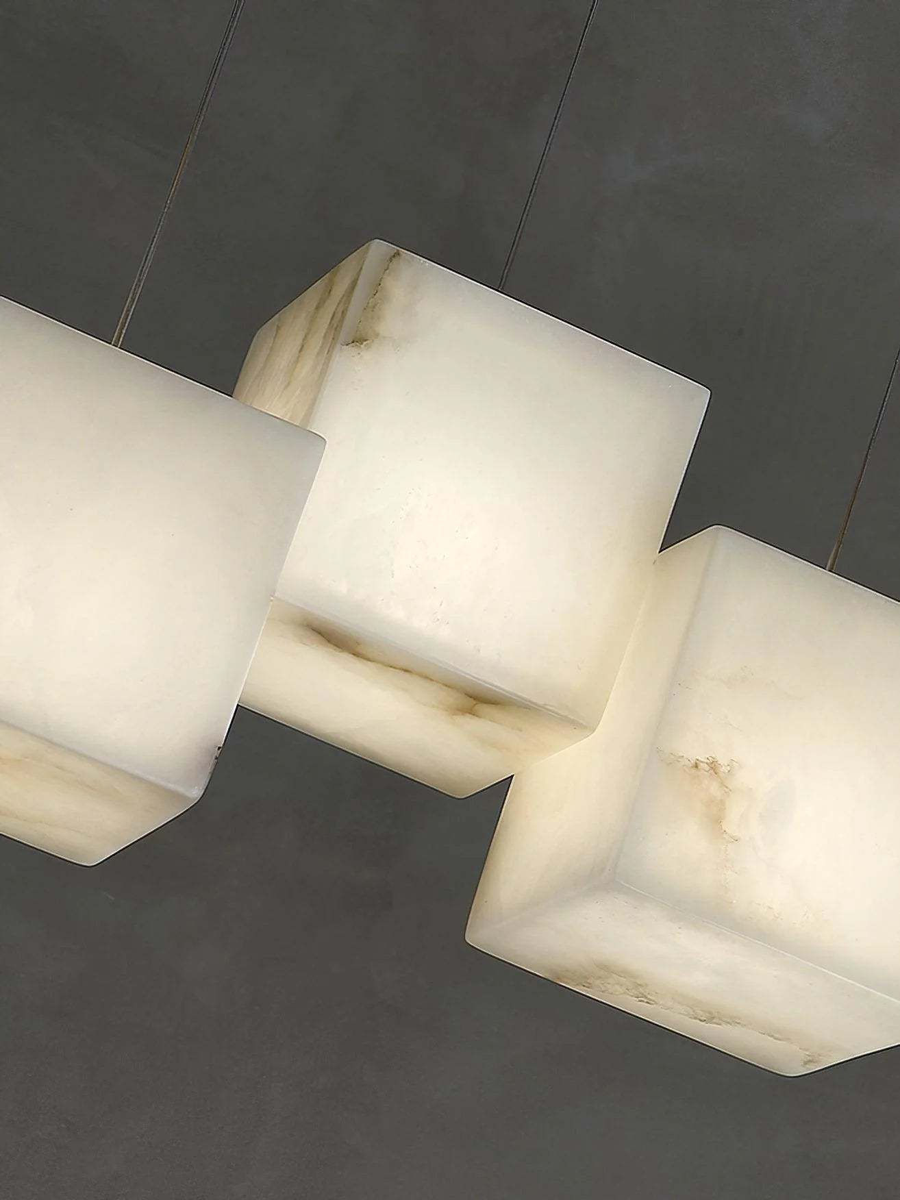 Alabaster Cubic Linear Chandelier-Chandelier-winglightingus