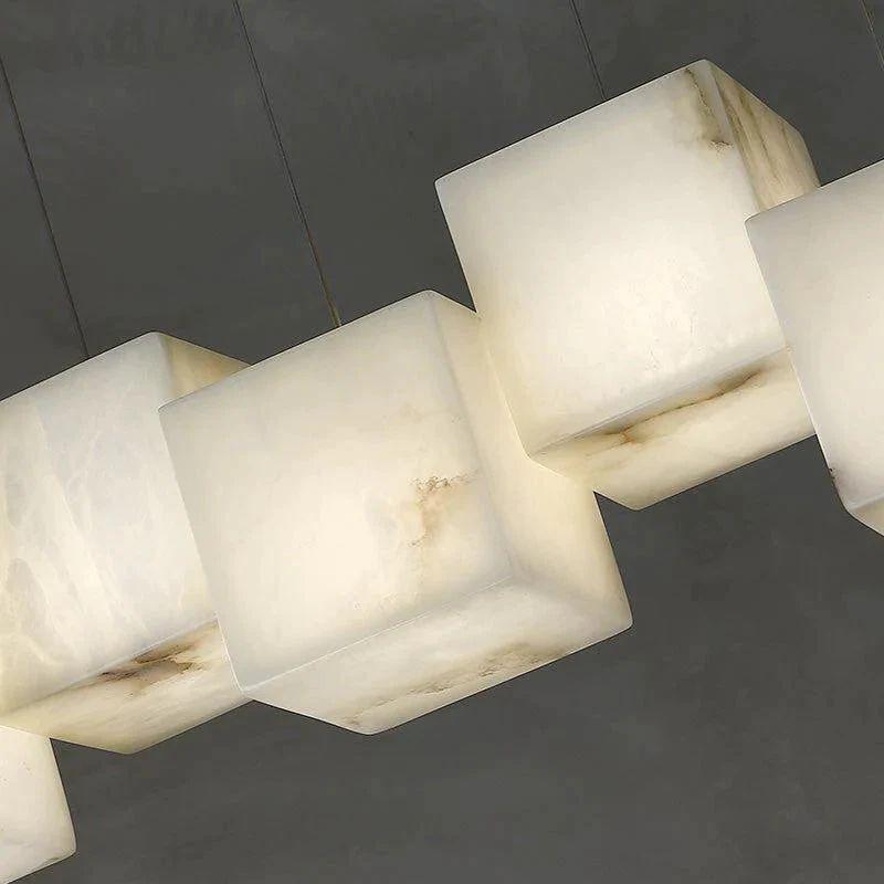 Alabaster Cubic Pendant-Pendant for living room,Pendant for kitchen,Pendant for bathrooms,Pendant for bedrooms,Pendant for foyer,Pendant for stairways,Pendant for dining room-10 Cubes-winglightingus