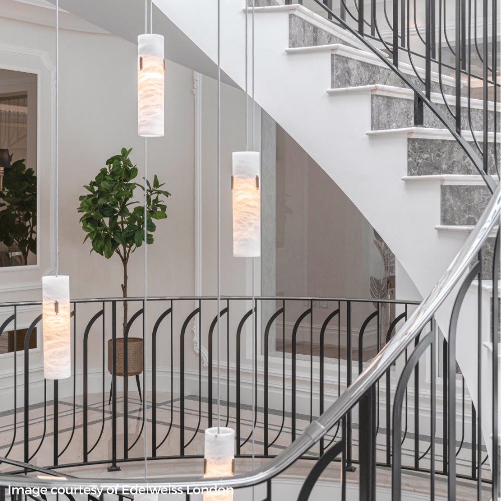 Alabaster Deco Cluster Chandelier - 12 - light Clusterwinglightingus