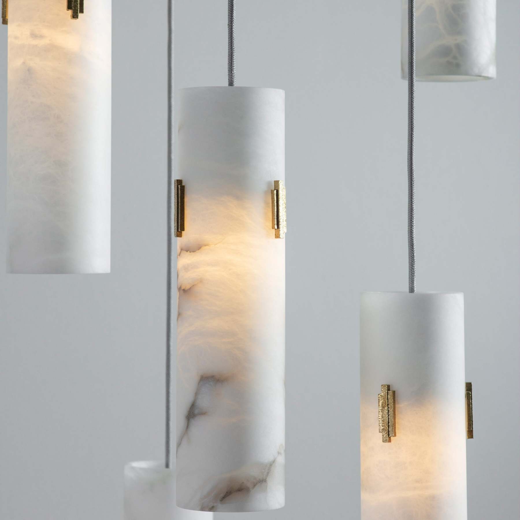 Alabaster Deco Cluster Chandelier - 12 - light Clusterwinglightingus