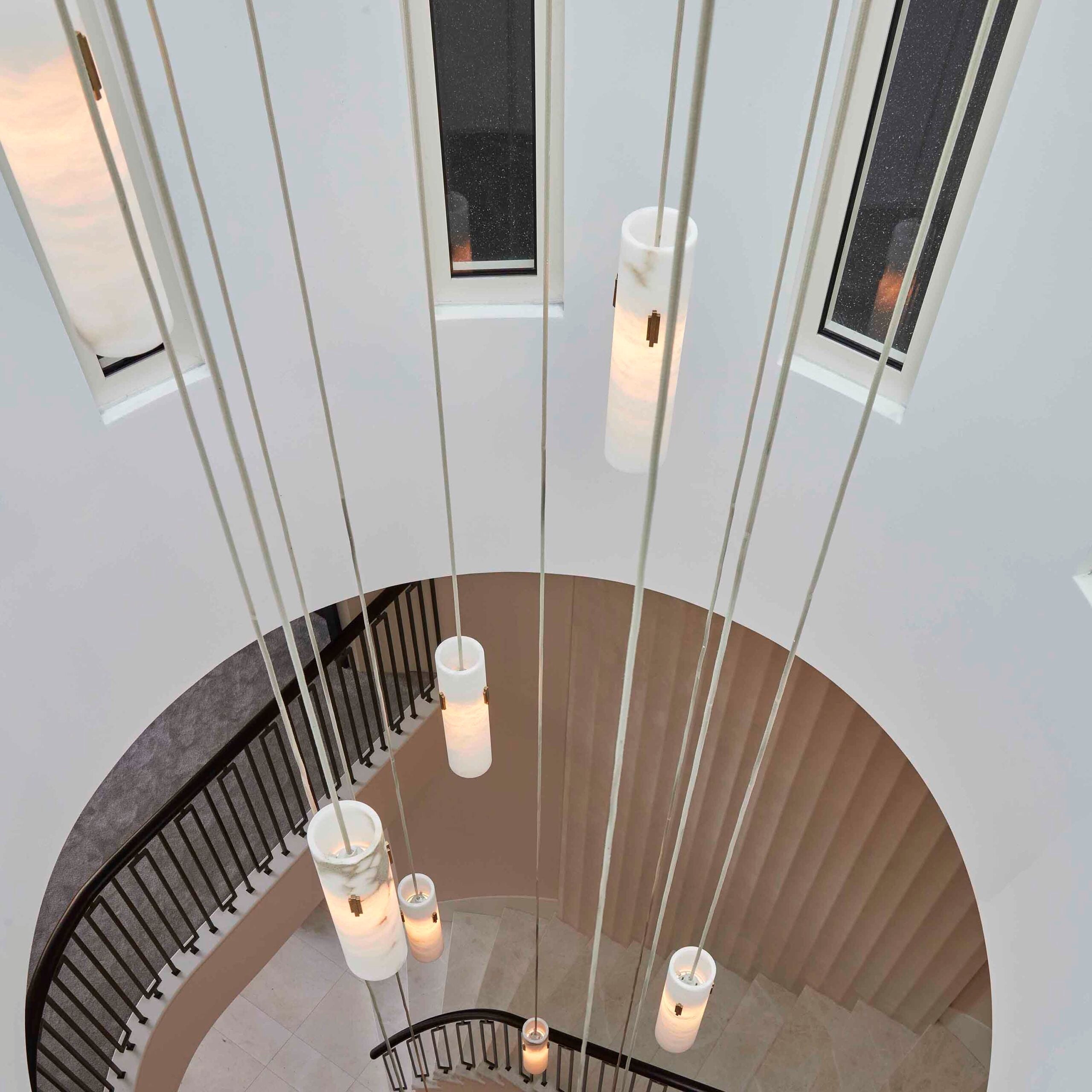 Alabaster Deco Cluster Chandelier - 12 - light Clusterwinglightingus