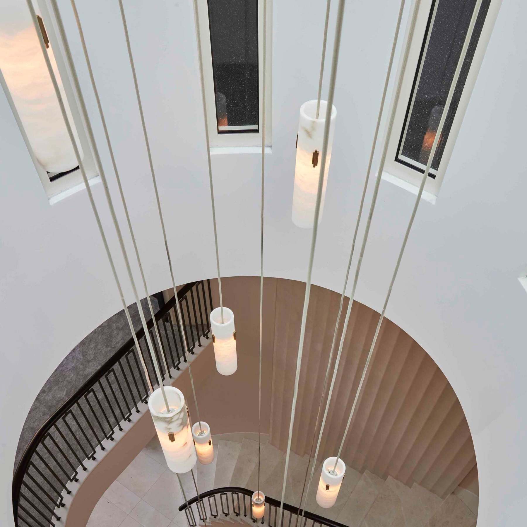 Alabaster Deco Cluster Chandelier - 12 - light Clusterwinglightingus