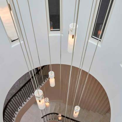 Alabaster Deco Cluster Chandelier - 12 - light Clusterwinglightingus
