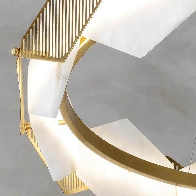 Alabaster Diamond Shaped Modern Chandelier-winglightingus