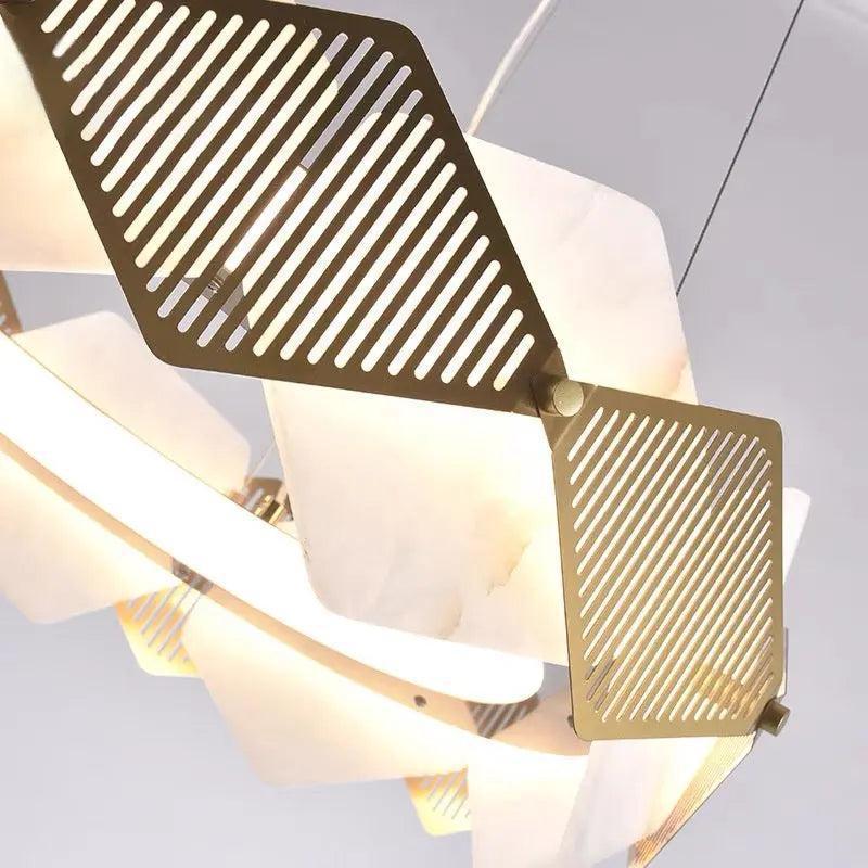 Alabaster Diamond Shaped Modern Chandelier-winglightingus