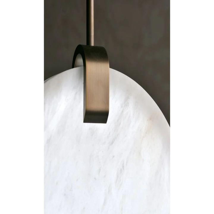 Alabaster Disc Pendant Light-Pendant for living room,Pendant for kitchen,Pendant for bathrooms,Pendant for bedrooms,Pendant for foyer,Pendant for stairways,Pendant for dining room-winglightingus