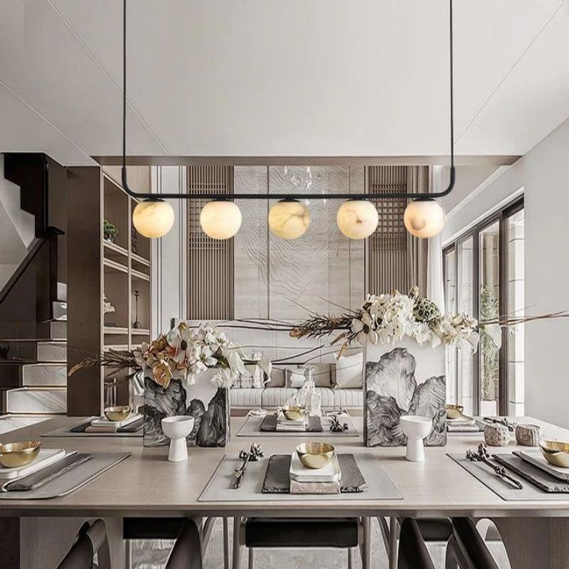 Alabaster Global Linear Chandelier L40"-Chandelier-winglightingus