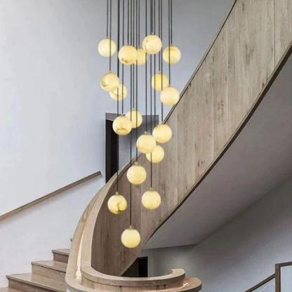 Alabaster Global Wavy Chandelier-chandeliers for dining room,chandeliers for stairways,chandeliers for foyer,chandeliers for bedrooms,chandeliers for kitchen,chandeliers for living room-winglightingus