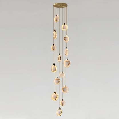 Alabaster Long Staircase Chandelier 5 styles-NORMAL-15 Lights-winglightingus
