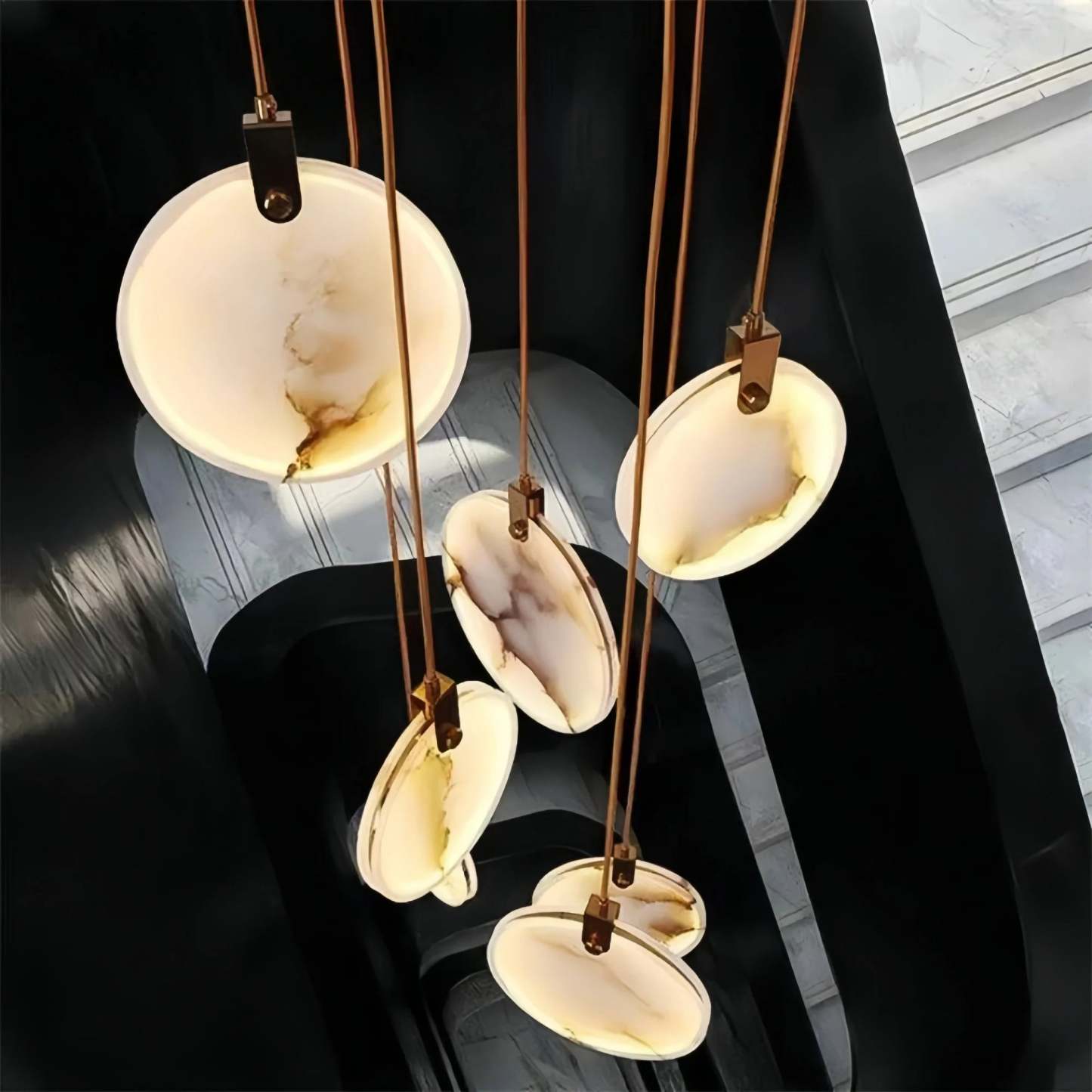 Alabaster Long Staircase Chandelier 5 styles-NORMAL-winglightingus