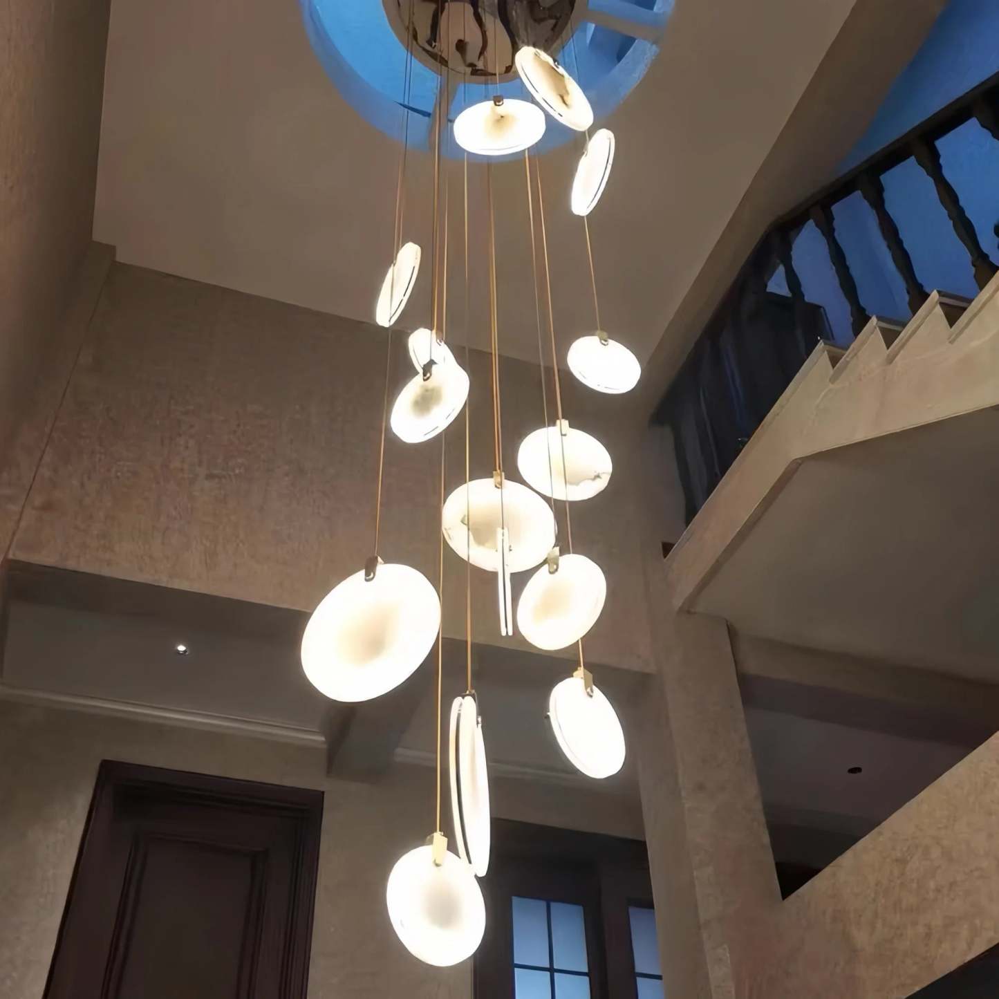 Alabaster Long Staircase Chandelier 5 styles-NORMAL-winglightingus