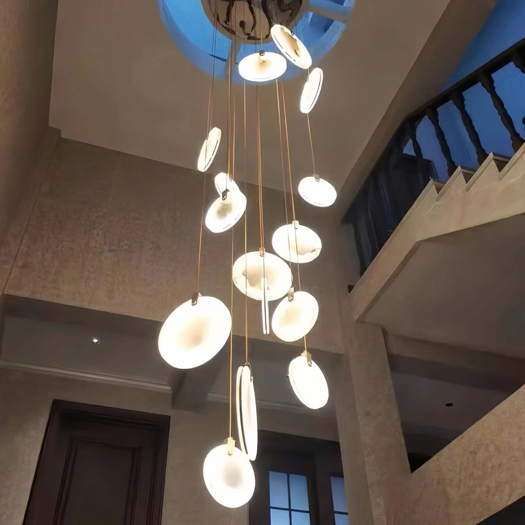 Alabaster Long Staircase Chandelier 5 styles-NORMAL-winglightingus