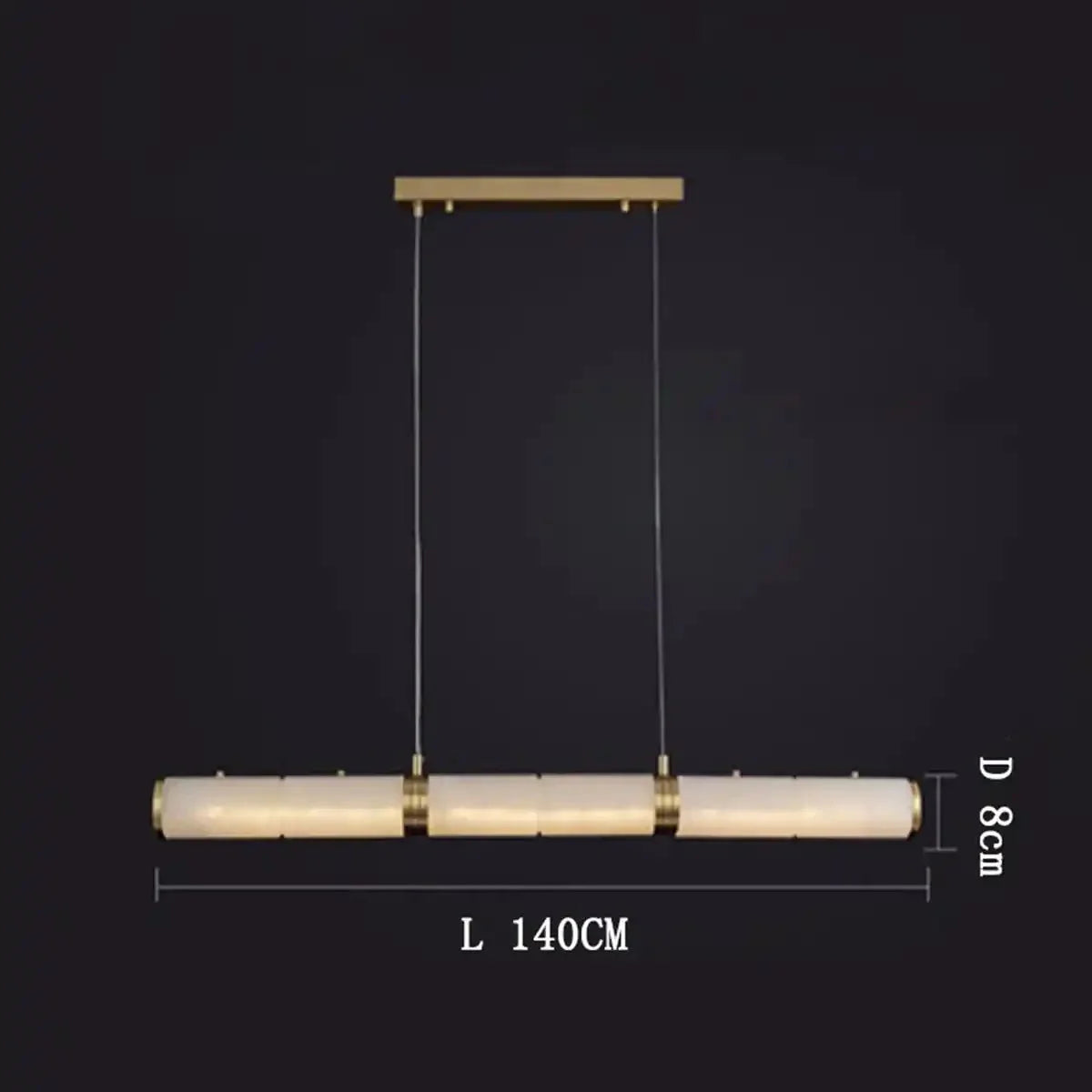 Alabaster Magnificence Art Linear Chandelier - winglightingus