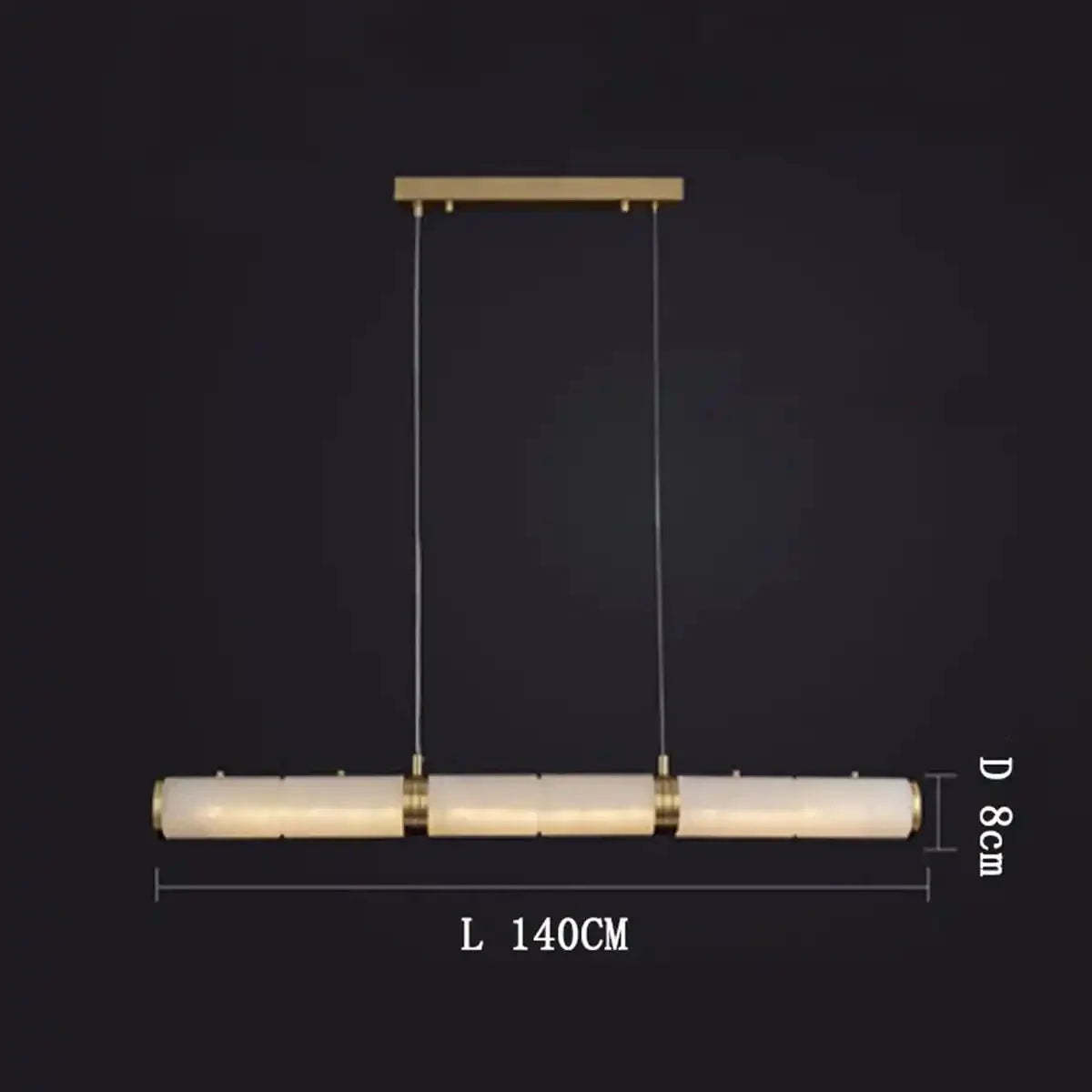 Alabaster Magnificence Art Linear Chandelier - winglightingus