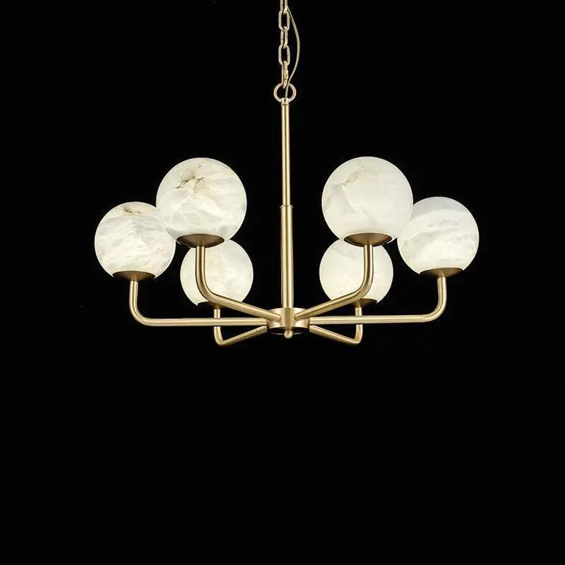 Alabaster Modern Global Dining Chandelier-6 Lights-winglightingus
