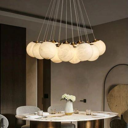Alabaster Multi-lights Ceiling Pendant-Pendant for living room,Pendant for kitchen,Pendant for bathrooms,Pendant for bedrooms,Pendant for foyer,Pendant for stairways,Pendant for dining room-winglightingus