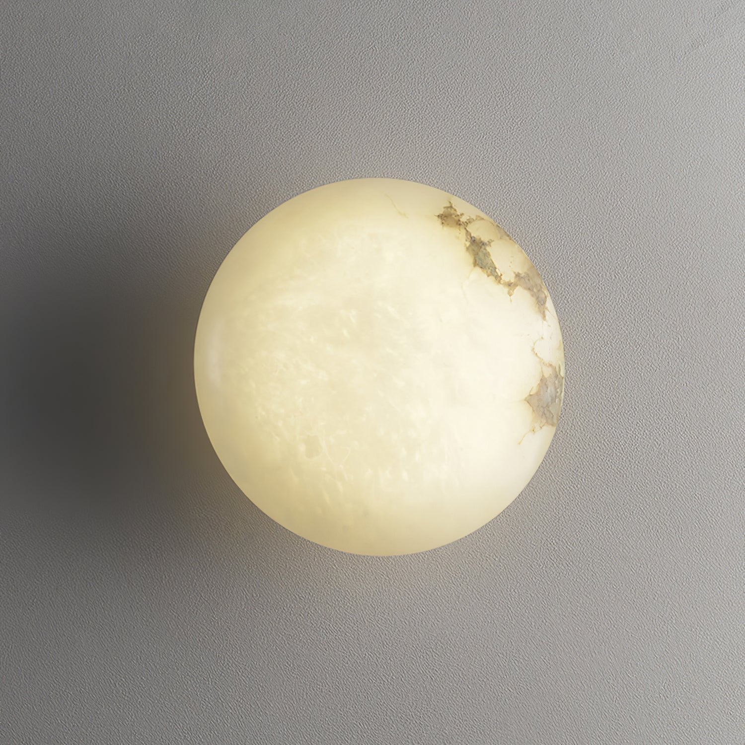 Alabaster Oval Ceiling Lamp - ∅ 7.9″ x H 3.9″Brass & WhiteWarm Lightwinglightingus
