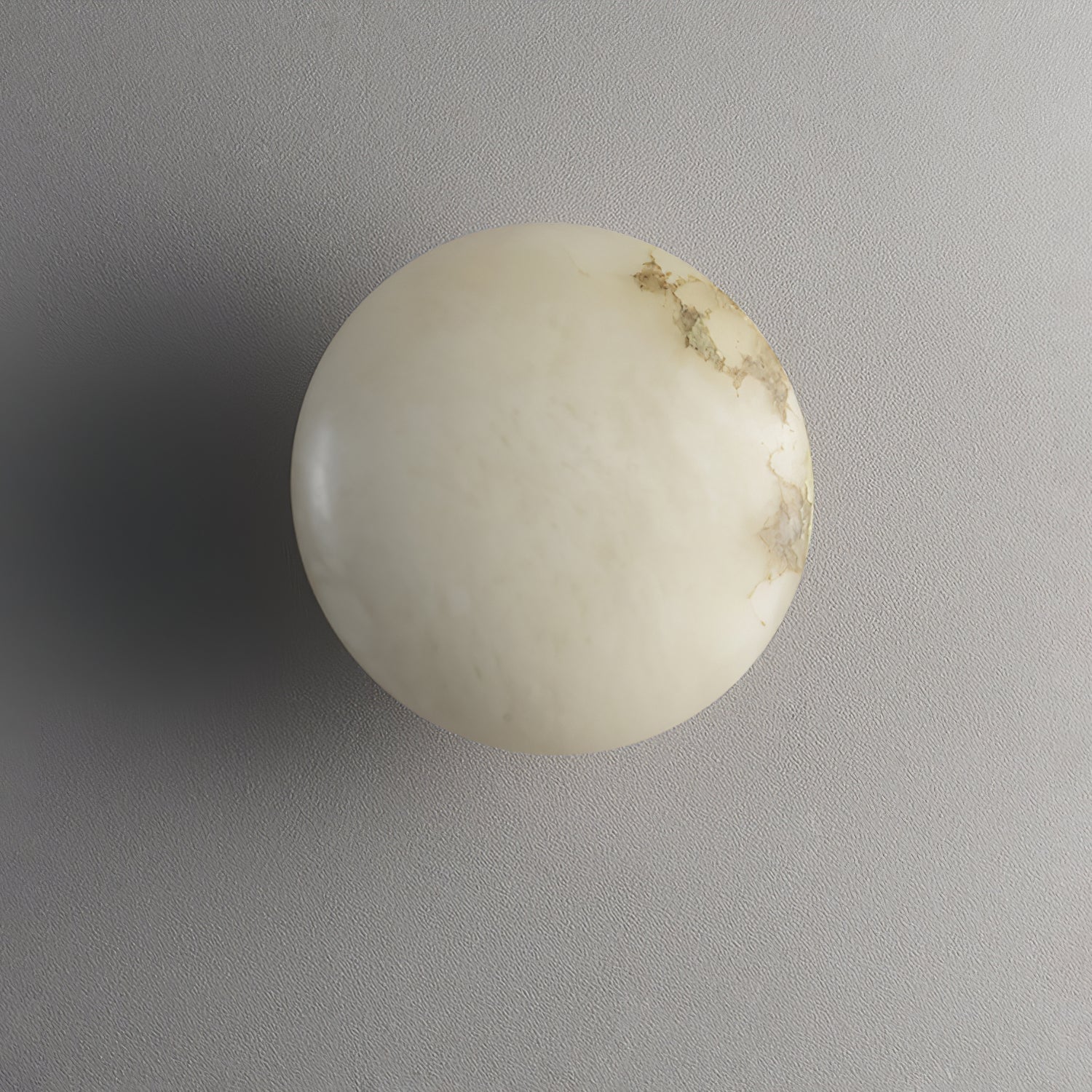 Alabaster Oval Ceiling Lamp - ∅ 7.9″ x H 3.9″Brass & WhiteWarm Lightwinglightingus