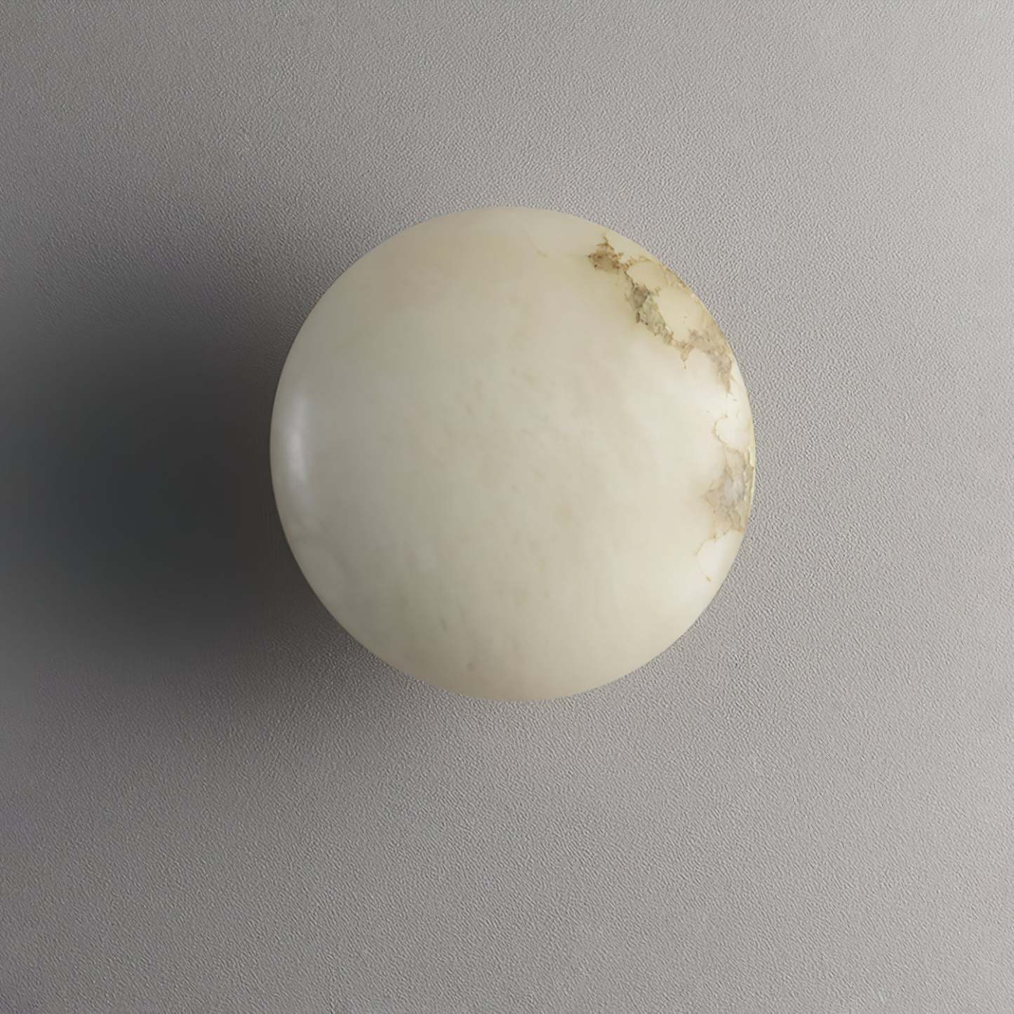 Alabaster Oval Ceiling Lamp - ∅ 7.9″ x H 3.9″Brass & WhiteWarm Lightwinglightingus