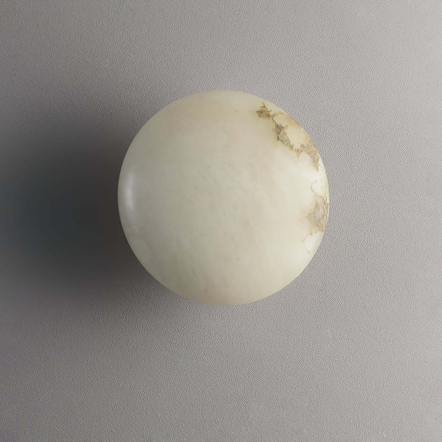 Alabaster Oval Ceiling Lamp - ∅ 7.9″ x H 3.9″Brass & WhiteWarm Lightwinglightingus