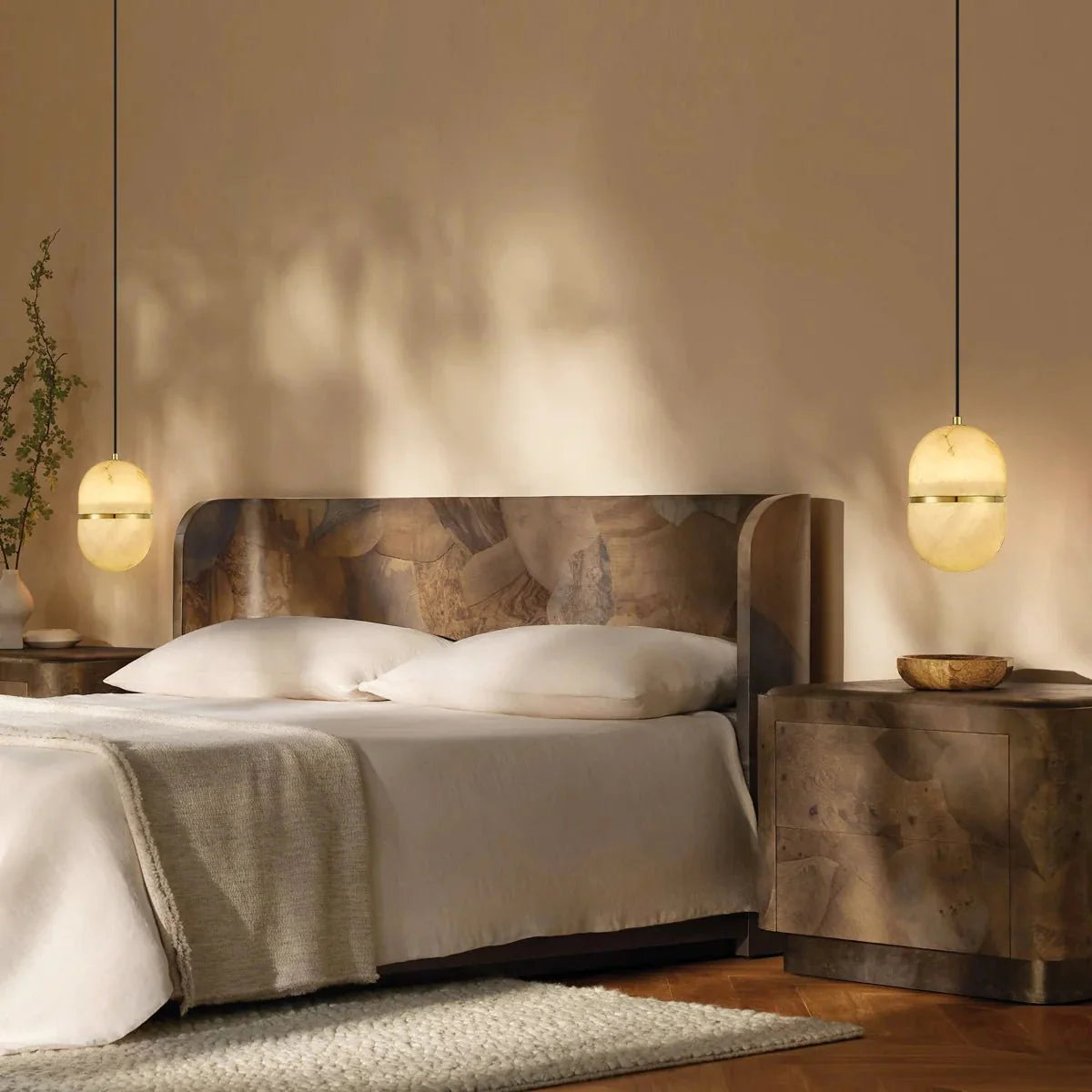 Alabaster Oval Pendant 5.9" D 7.1" D - winglightingus