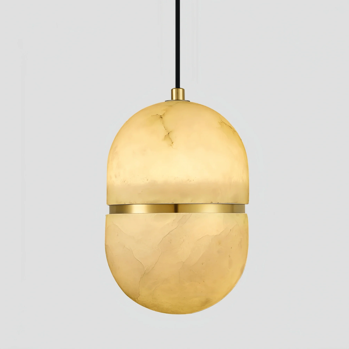 Alabaster Oval Pendant 5.9" D 7.1" D - winglightingus