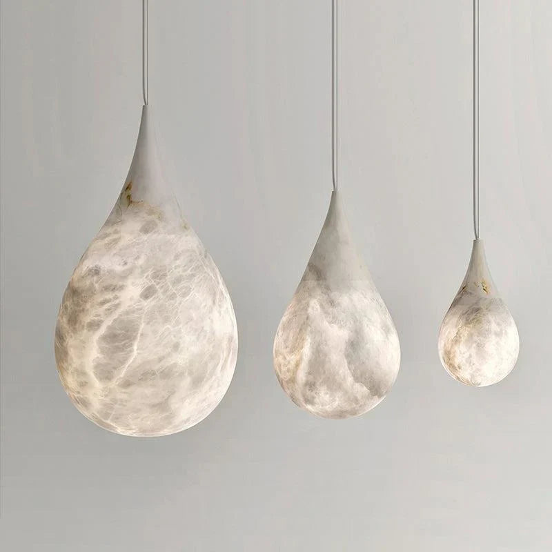 Alabaster Rain Pendant Lighting, Dining Table Pendant-Chandelier-winglightingus