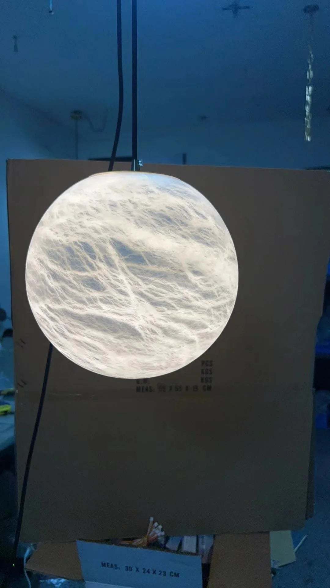Alabaster Spherical Pendant Light - winglightingus