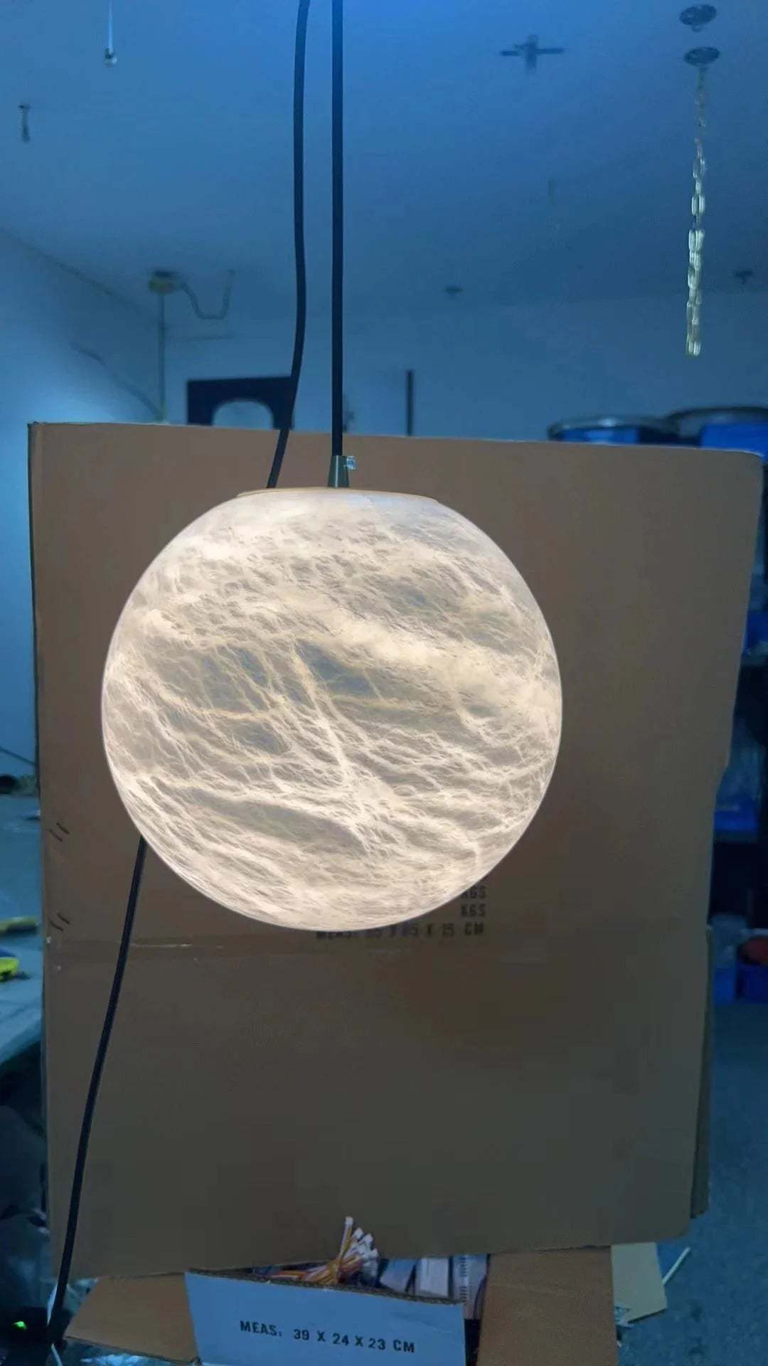 Alabaster Spherical Pendant Light - winglightingus