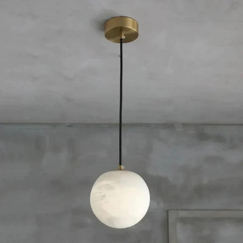 Alabaster Spherical Pendant Light - winglightingus