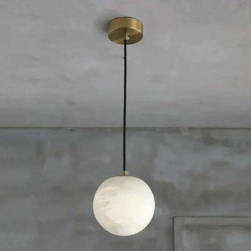 Alabaster Spherical Pendant Light - winglightingus