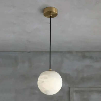 Alabaster Spherical Pendant Light - winglightingus