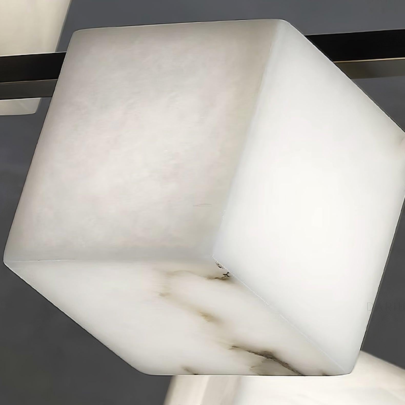 Alabaster Square Box Chandelier with 4/5/6/8/9 heads-winglightingus