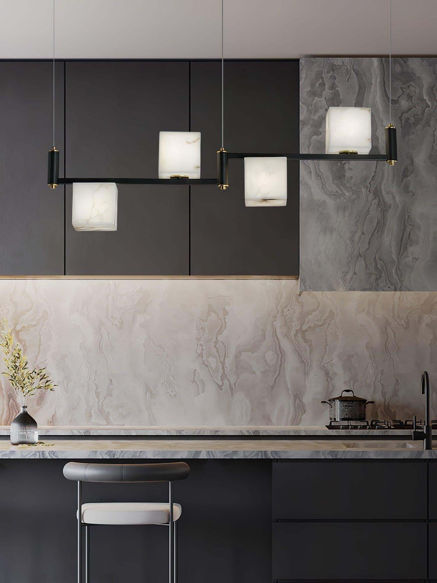 Alabaster Square Box Chandelier with 4/5/6/8/9 heads-winglightingus