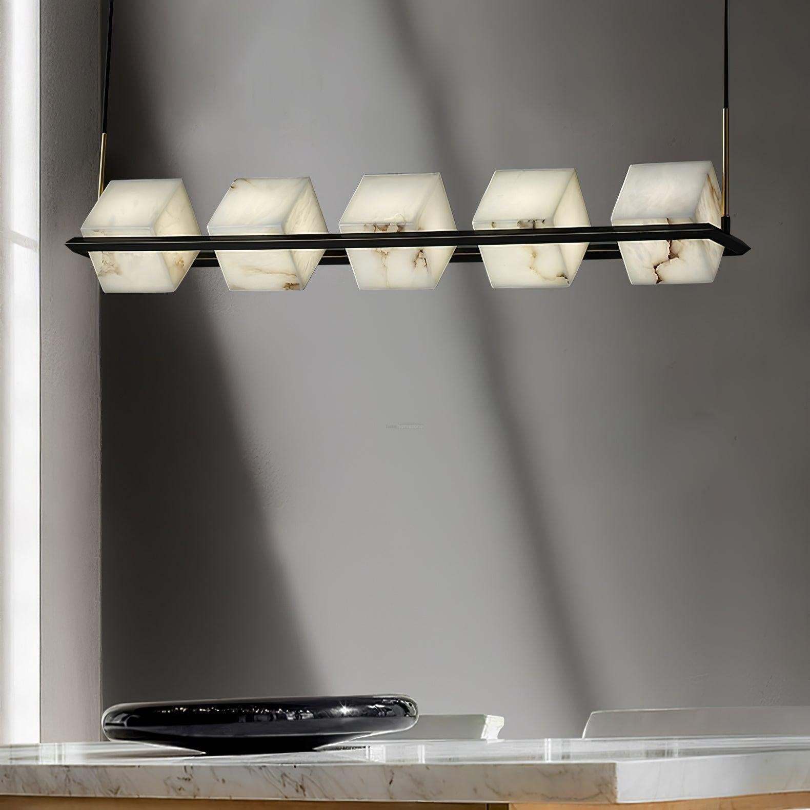 Alabaster Square Box Chandelier with 4/5/6/8/9 heads-winglightingus