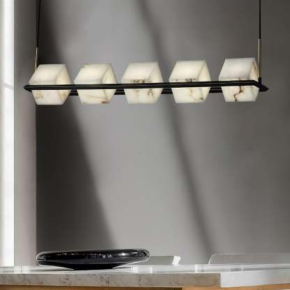 Alabaster Square Box Chandelier with 4/5/6/8/9 heads-winglightingus