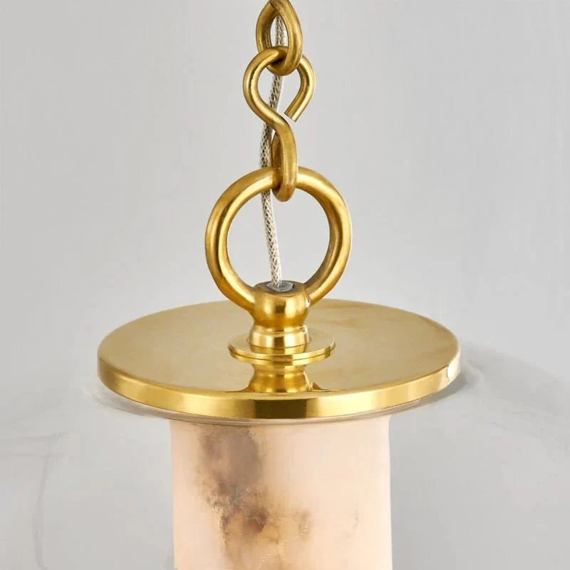 Alabaster Tube Glass Globe Pendant - winglightingus